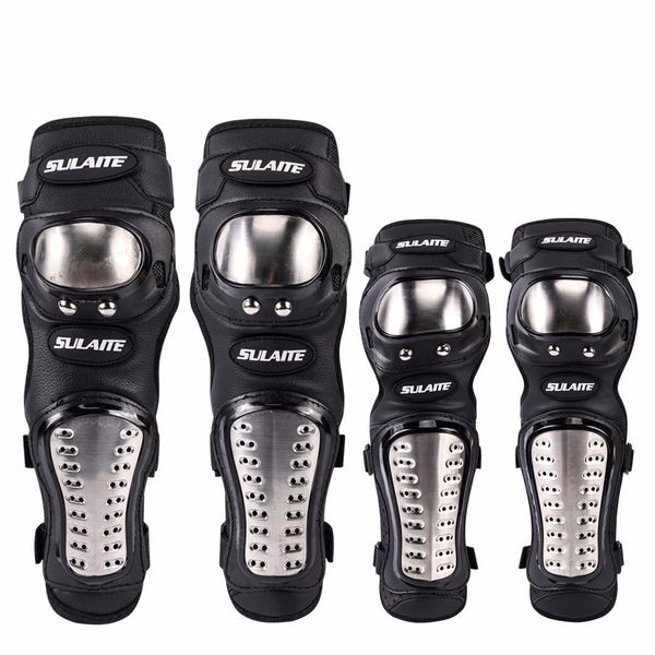2019 new 4pcs/set motorcycle kneepad stainless steel moto elbow knee pads motocross racing protective gear protector guards kit